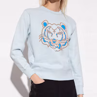 Lookbook (W) KENZO SS22 老虎標誌長袖圓領衫 淺藍色 FC52SW8464ML-63