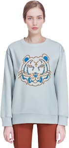 (W) KENZO SS22 타이거 로고 크루넥 긴팔 스웨트셔츠 라이트 블루 FC52SW8464ML-63 Shop (W) KENZO SS22 타이거 로고 크루넥 긴팔 스웨트셔츠 라이트 블루 FC52SW8464ML-63