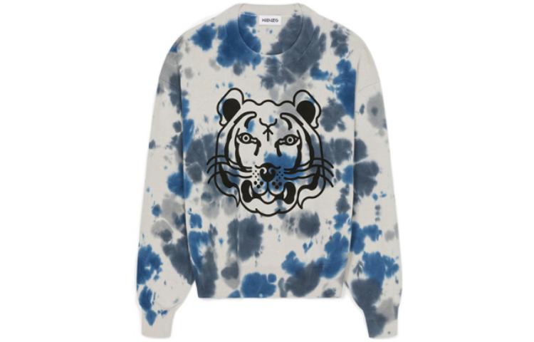 (Women) KENZO SS22  White Tie-Dye Sweatshirt with Animal Print Design. FC52PU6933TE-62 圖 2