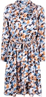 (Women) KENZO SS22 Abstract Print Long-Sleeve Drawstring Waist Dress Women Multicolor. FC52RO0709P4-71 (Women) KENZO SS22 Abstract Print Long-Sleeve Drawstring Waist Dress Women Multicolor. FC52RO0709P4-71