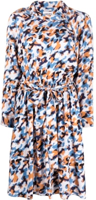 (W) KENZO SS22 Gaun Lengan Panjang Motif Abstrak Wanita Multicolor. FC52RO0709P4-71 Order (W) KENZO SS22 Gaun Lengan Panjang Motif Abstrak Wanita Multicolor. FC52RO0709P4-71