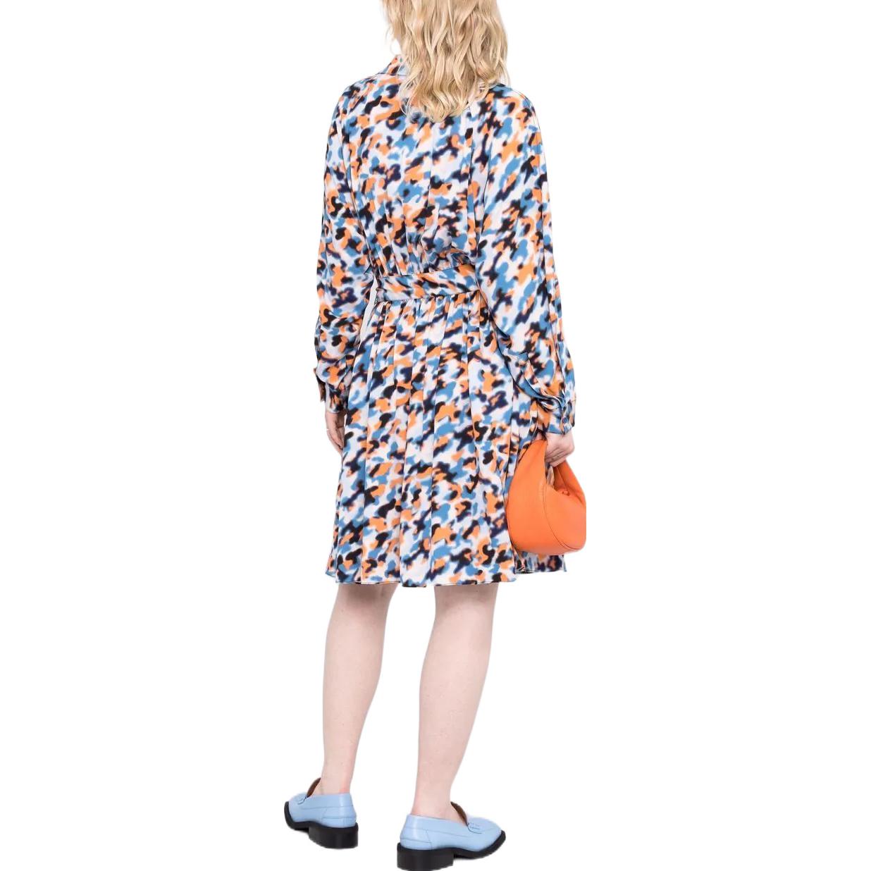 Shop (W) KENZO SS22 Gaun Lengan Panjang Motif Abstrak Wanita Multicolor. FC52RO0709P4-71