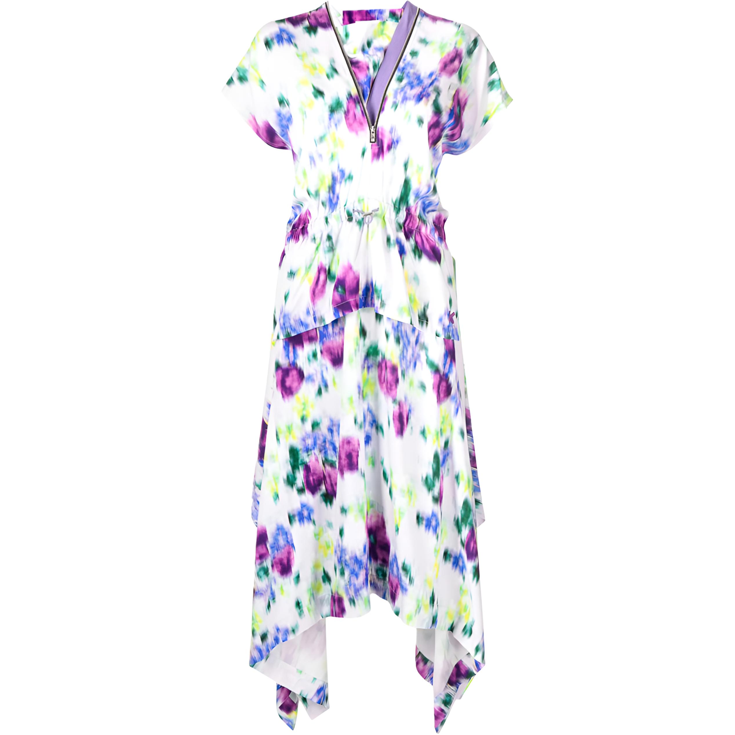 (Women) KENZO SS22 Floral Print Short Sleeve Dress Women Multicolor. FC52RO0599P1-66