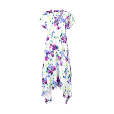 (Women) KENZO SS22 Floral Print Short Sleeve Dress Women Multicolor. FC52RO0599P1-66