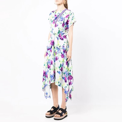 (W) KENZO SS22 Gaun Motif Bunga Lengan Pendek Wanita Multicolor. FC52RO0599P1-66 Shop (W) KENZO SS22 Gaun Motif Bunga Lengan Pendek Wanita Multicolor. FC52RO0599P1-66