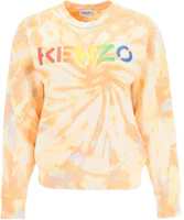 (Women) Kenzo SS22 Tie-Dye Logo Print Yellow Crewneck Sweatshirt FC52SW8474ML3-5C (Women) Kenzo SS22 Tie-Dye Logo Print Yellow Crewneck Sweatshirt FC52SW8474ML3-5C