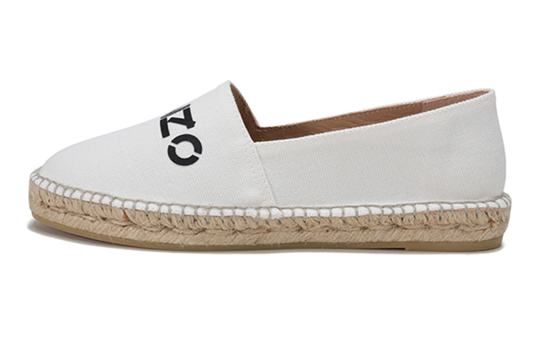 (Women) Kenzo SS22 White 'Fabric Hemp Woven Fisherman Flat' FB62ES182F71-01
