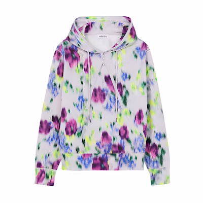 (Women) Kenzo SS22 White Floral Print Pullover Hoodie FC52SW6544ML-66
