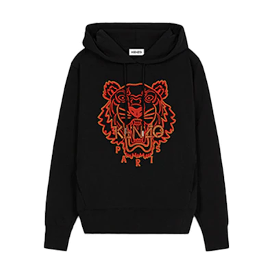 (Women) Kenzo SS22 Year of the Tiger Capsule Tiger Head Hoodie Black FC52SW871CMB-99