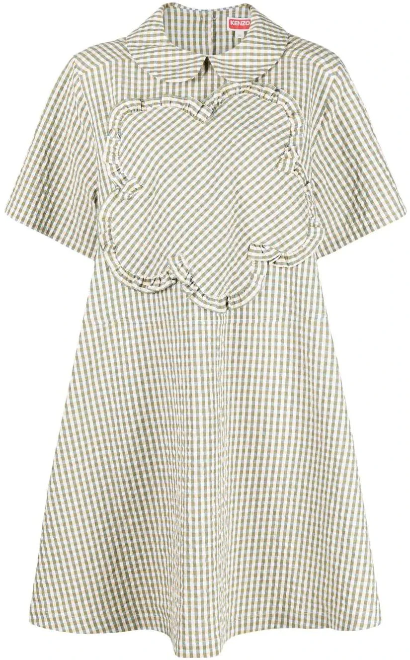 women-kenzo-ss-23-a-line-short-sleeve-dress-with-plaid-detail-in-khaki-fd-52-ro-1139-ru-40