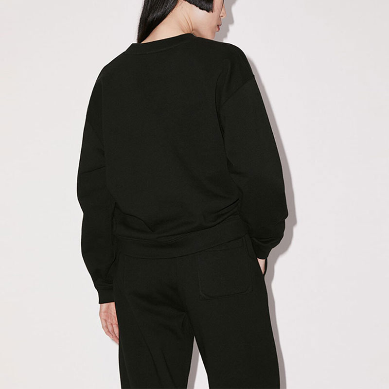 Details for (Women) KENZO SS23  Black Crewneck Sweatshirt with Letter Logo Print. FD52SW0384MF-99