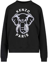 (Women) KENZO SS23 Black Elephant Graphic Print Crewneck Sweatshirt. FD62SW0934MF99J (Women) KENZO SS23 Black Elephant Graphic Print Crewneck Sweatshirt. FD62SW0934MF99J