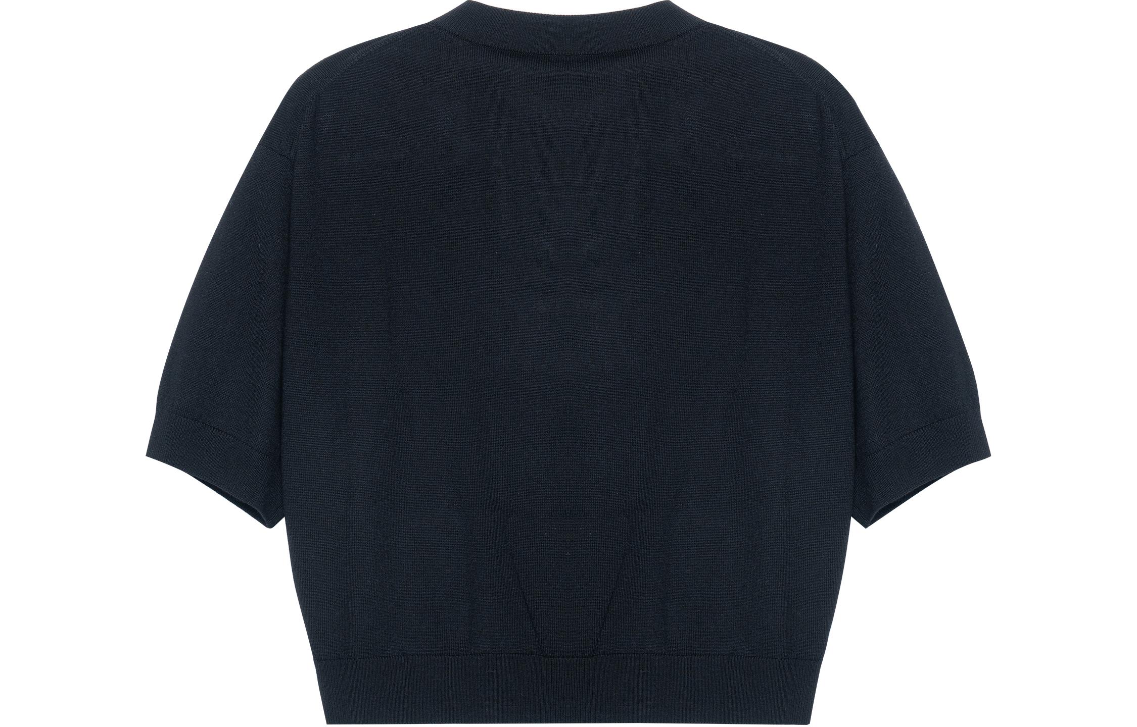 Lookbook (Women) KENZO SS23  Black Embroidered Knit Short Sleeve Crewneck Tee FD52PU3833LB-99J