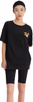 Shop (W) KENZO SS23 Kaos Hitam Logo Huruf Grafis Lengan Pendek. FD52TS0504SO-99J