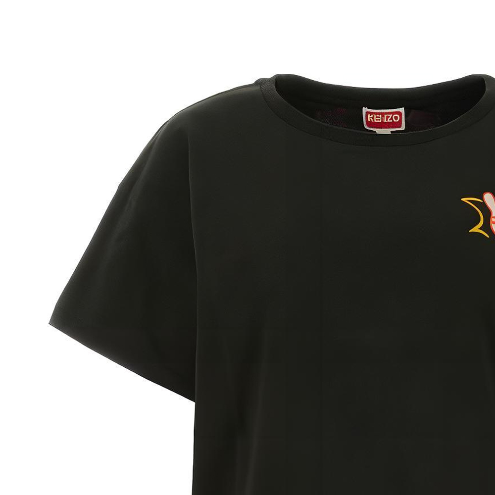 Details for (W) KENZO SS23 黑色字母标志印花短袖T恤。 FD52TS0504SO-99J