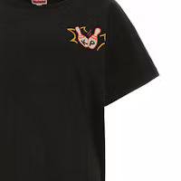 Sizing (W) KENZO SS23 Kaos Hitam Logo Huruf Grafis Lengan Pendek. FD52TS0504SO-99J