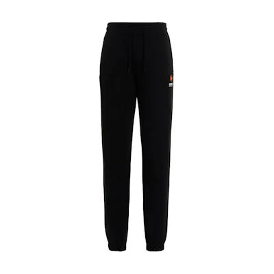 (Women) KENZO SS23 Black Logo Print Straight-Leg Sweatpants. FD52PA7114MF99J