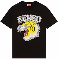 (Women) KENZO SS23 Black Logo Tiger Print Crewneck T-Shirt FD62TS0844SO-99J (Women) KENZO SS23 Black Logo Tiger Print Crewneck T-Shirt FD62TS0844SO-99J