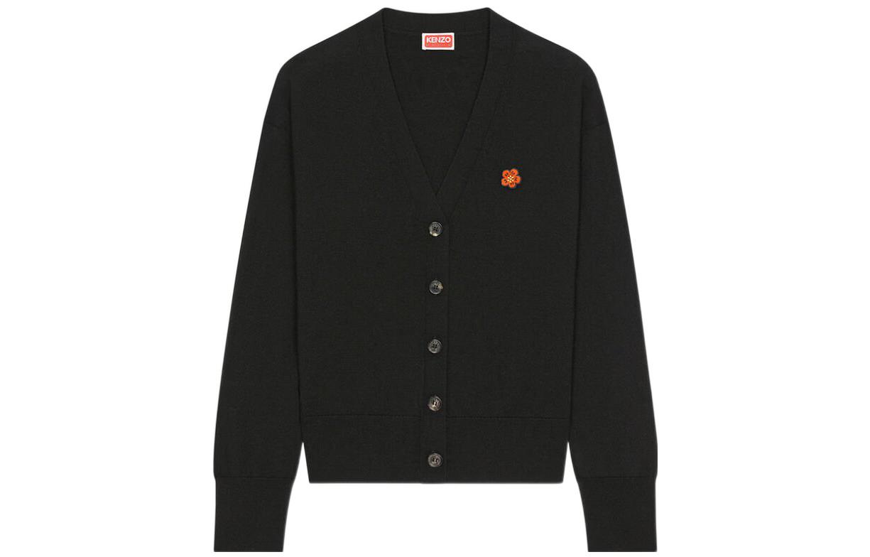 Order (W) KENZO SS23 黑色V領刺繡針織外套 FD52CA3833LB-99J