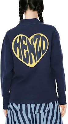 (W) KENZO SS23 蓝色心形标志印花V领开衫. FD62SW0864ME-77 Details for (W) KENZO SS23 蓝色心形标志印花V领开衫. FD62SW0864ME-77