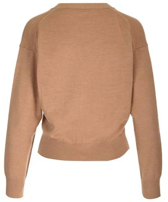 (W) Cárdigan Marrón KENZO SS23 con Escote en V y Botones, Logo con Insignia. FD52CA3833LB87 Lookbook (W) Cárdigan Marrón KENZO SS23 con Escote en V y Botones, Logo con Insignia. FD52CA3833LB87