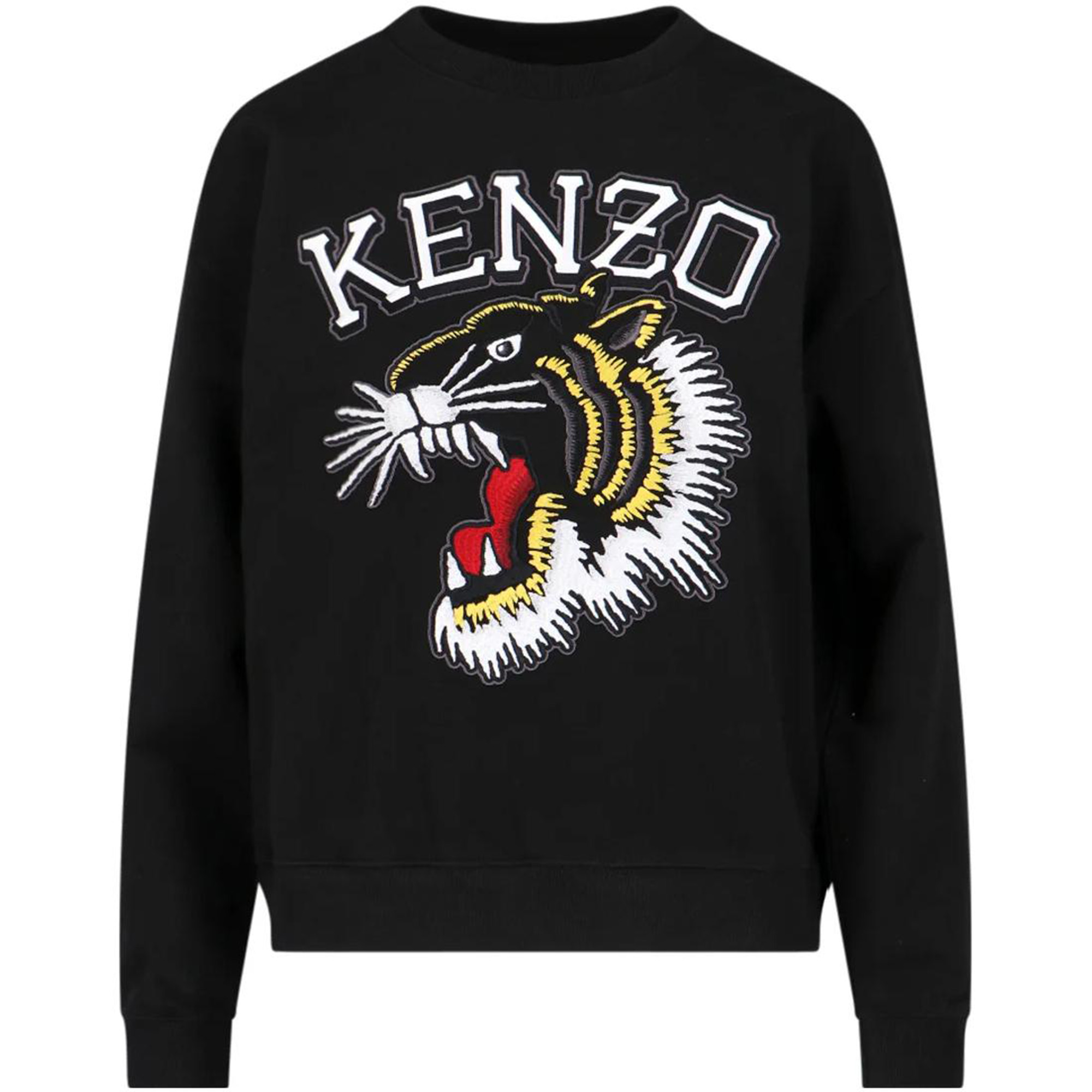 (Women) KENZO SS23  Embroidered Logo Crewneck Sweatshirt Black FD62SW0954MF-99