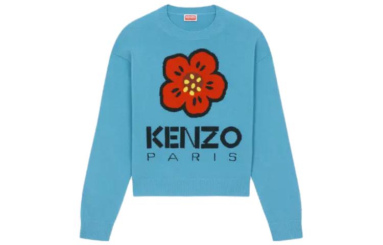 (Women) KENZO SS23  Floral Letter Print Blue Long-Sleeve Sweater. FD62PU4303LD-69 圖 2