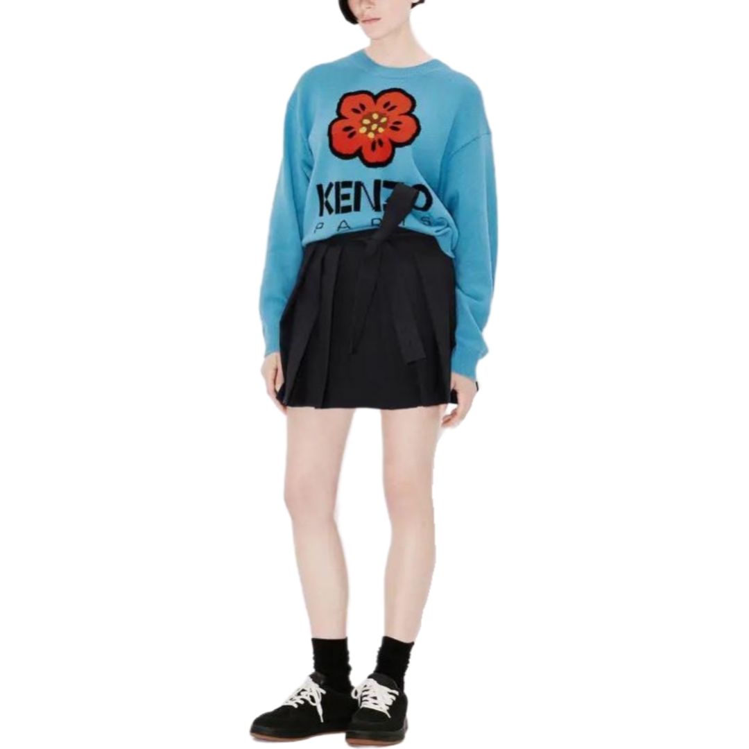 (Women) KENZO SS23  Floral Letter Print Blue Long-Sleeve Sweater. FD62PU4303LD-69 圖 4