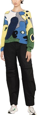 (W) KENZO SS23 綠色圖案拼接圓領針織毛衣. FD52PU3543CF-77 Lookbook (W) KENZO SS23 綠色圖案拼接圓領針織毛衣. FD52PU3543CF-77