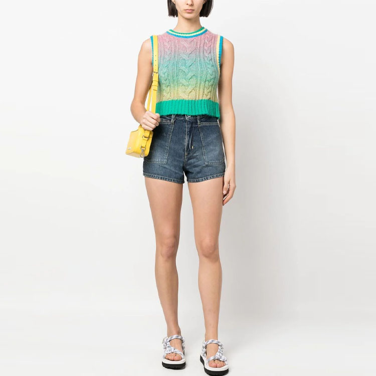 Lookbook (Women) KENZO SS23  High-Waist Mini Denim Shorts Indigo Blue FD52DS2246B2-DD