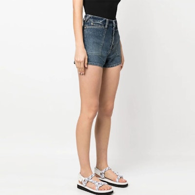 (Women) KENZO SS23 High-Waist Mini Denim Shorts Indigo Blue FD52DS2246B2-DD Purchase (Women) KENZO SS23 High-Waist Mini Denim Shorts Indigo Blue FD52DS2246B2-DD