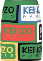 (Women) KENZO SS23 High-Waist Slim Fit Casual Short Skirt Green FD52JU3673CD-MU (Women) KENZO SS23 High-Waist Slim Fit Casual Short Skirt Green FD52JU3673CD-MU