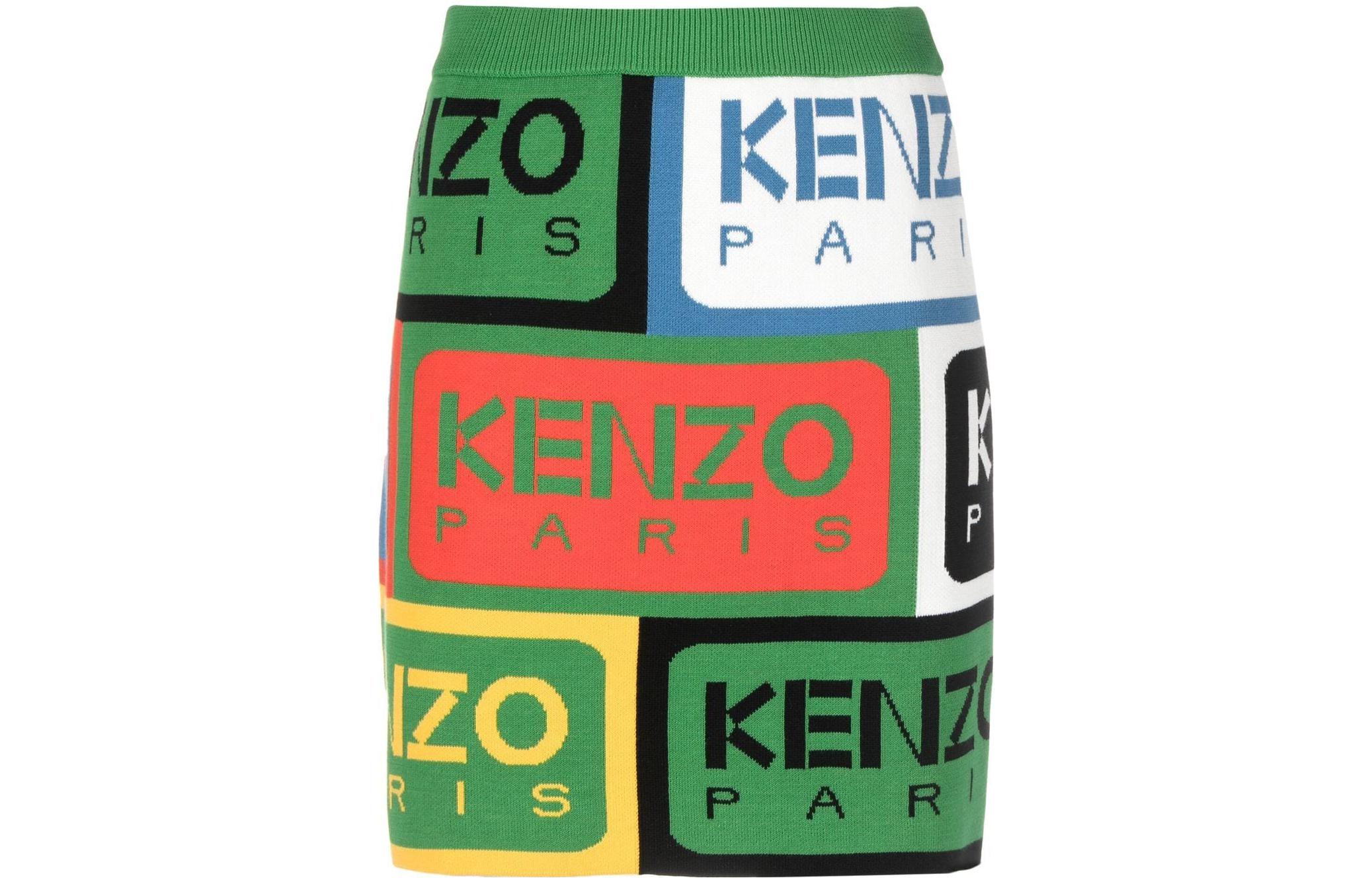 Order (W) KENZO SS23 高腰修身绿色休闲短裙 FD52JU3673CD-MU