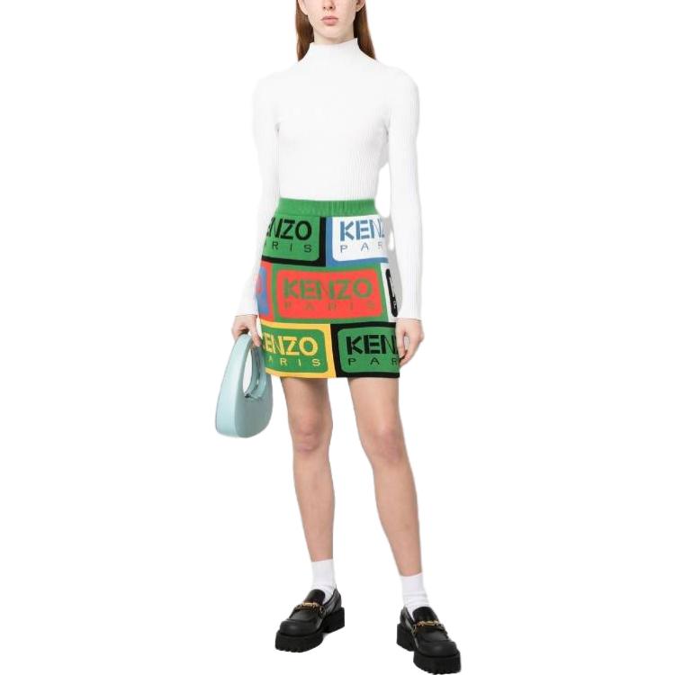 Lookbook (W) KENZO SS23 高腰修身绿色休闲短裙 FD52JU3673CD-MU