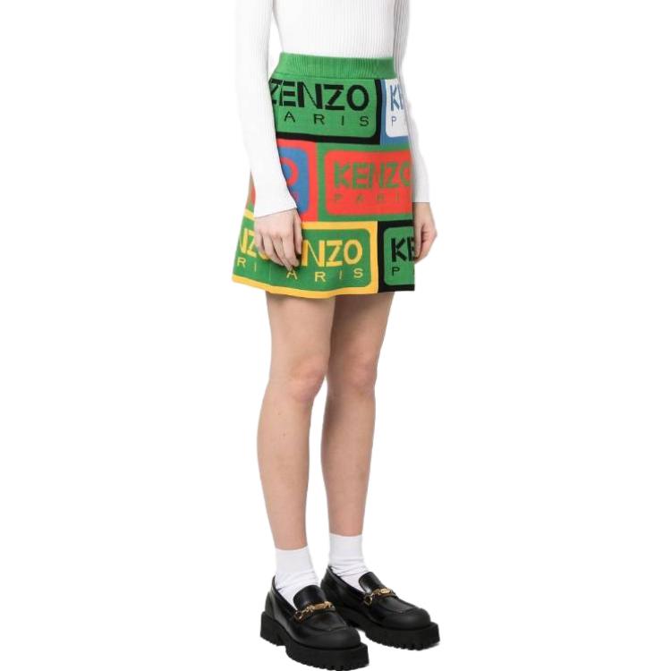 Purchase (W) KENZO SS23 高腰修身绿色休闲短裙 FD52JU3673CD-MU