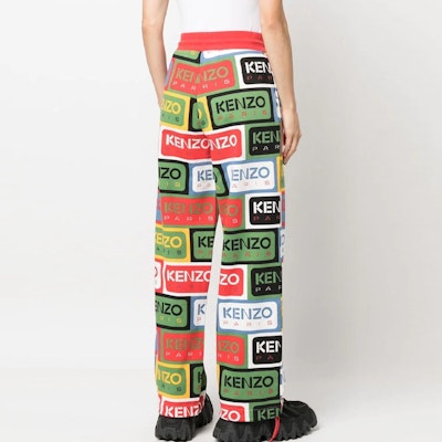 (Women) KENZO SS23 Logo Print Colorblock Drawstring Joggers Multicolor FD52PA7024MF-MU Shop (Women) KENZO SS23 Logo Print Colorblock Drawstring Joggers Multicolor FD52PA7024MF-MU