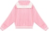 Lookbook (Women) KENZO SS23 Pink Floral Embroidery Striped Zip-Up Jacket. FD52SW0284IE-30