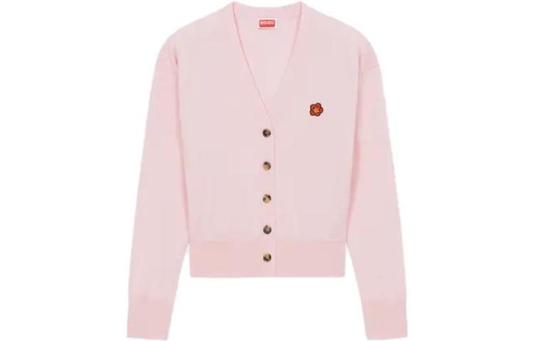 Order (W) ケンゾー SS23 ピンク Vネック ニット 長袖 セーター FD52CA3833LB-34