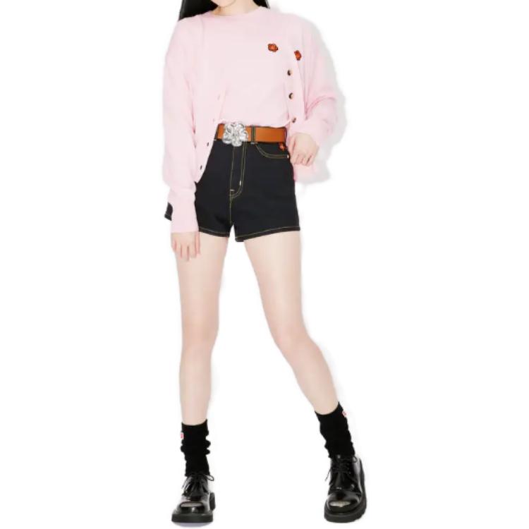 Purchase (W) ケンゾー SS23 ピンク Vネック ニット 長袖 セーター FD52CA3833LB-34