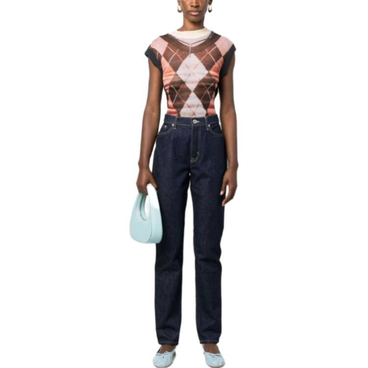 Lookbook (Women) KENZO SS23  Solid Straight Fit Blue Jeans FD62DP2106B1DM