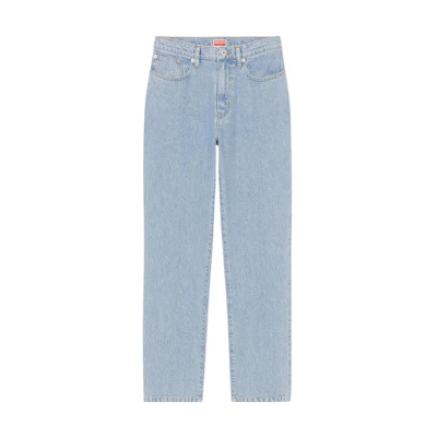 (Women) KENZO SS23 Straight Leg Mid-Rise Jeans Blue FD52DP2106B4-DB