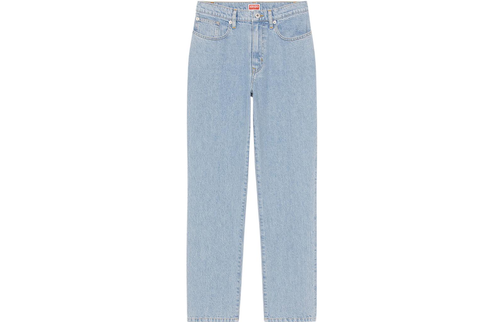 Order (Women) KENZO SS23  Straight Leg Mid-Rise Jeans Blue FD52DP2106B4-DB