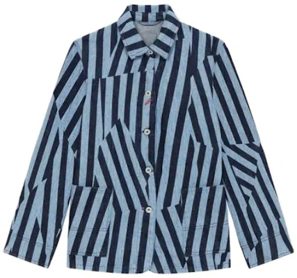 (W) KENZO SS23 蓝色条纹长袖牛仔夹克. FD62DV2436R1-DM Order (W) KENZO SS23 蓝色条纹长袖牛仔夹克. FD62DV2436R1-DM