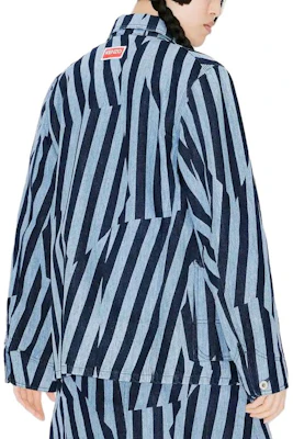(W) KENZO SS23 蓝色条纹长袖牛仔夹克. FD62DV2436R1-DM Purchase (W) KENZO SS23 蓝色条纹长袖牛仔夹克. FD62DV2436R1-DM
