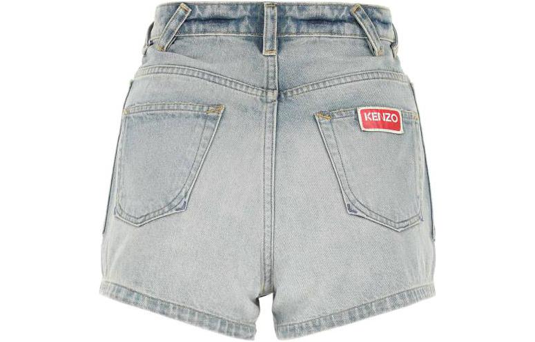 Lookbook (Women) KENZO SS23  Washed High-Waist Denim Shorts Light Blue. FD52DS2246B3-DY