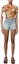 Shop (Women) KENZO SS23 Washed High-Waist Denim Shorts Light Blue. FD52DS2246B3-DY