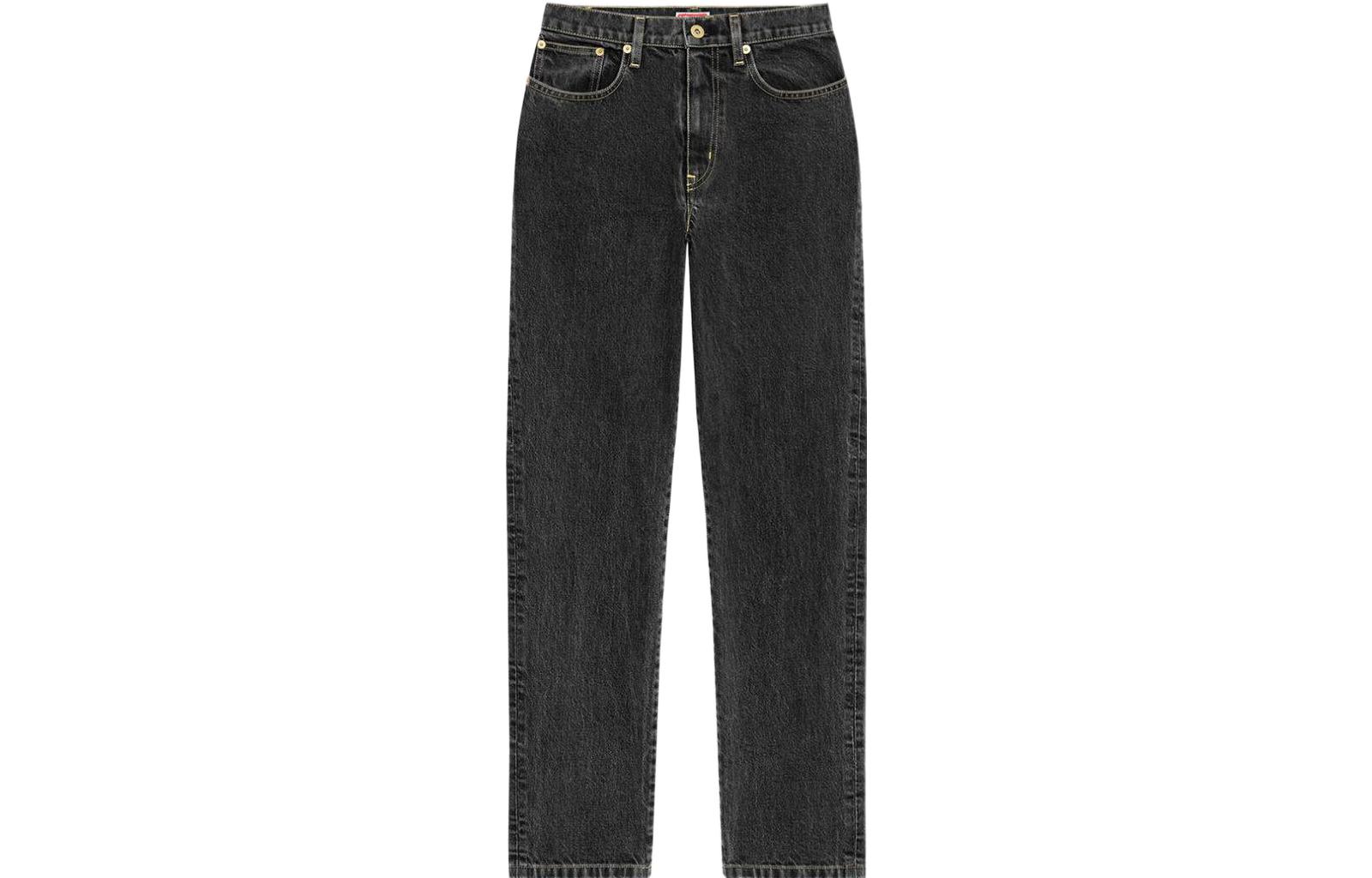 (Women) KENZO SS23  Washed High-Waist Straight-Leg Jeans Black FD52DP2106C2-BB