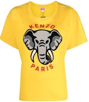 (Women) KENZO SS23 Yellow Cartoon Graphic Crewneck Short Sleeve T-Shirt. FD52TS0024SO-40 (Women) KENZO SS23 Yellow Cartoon Graphic Crewneck Short Sleeve T-Shirt. FD52TS0024SO-40