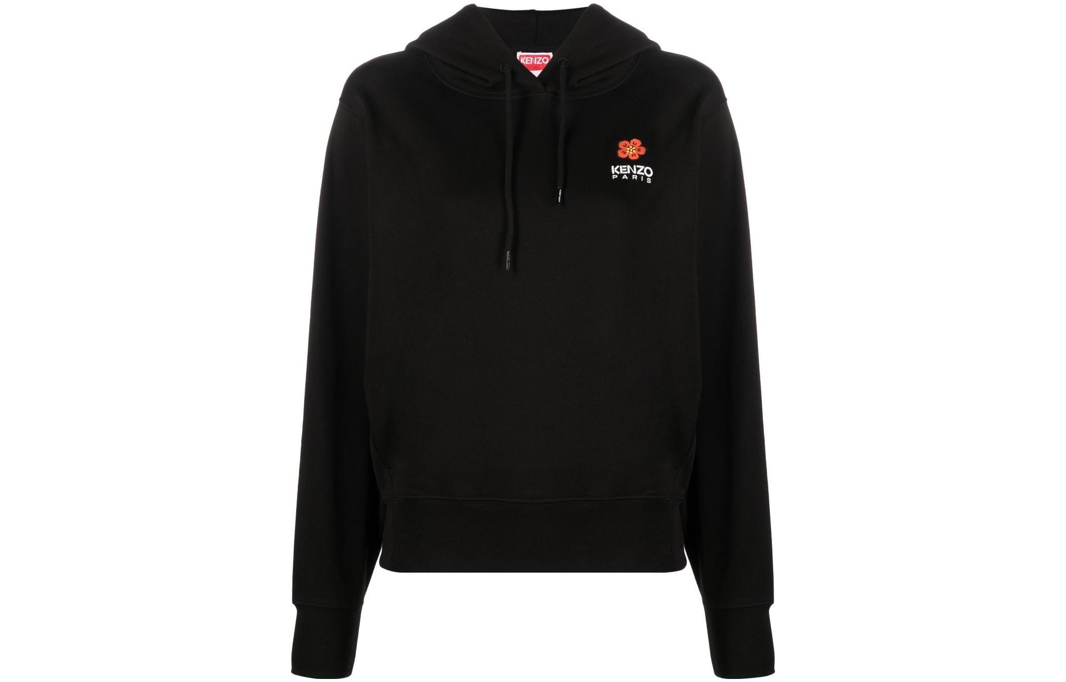 Order (W) KENZO SS23 Sudadera con Capucha Negra Boke Flower Diseño Floral. FD52SW0484MF-99