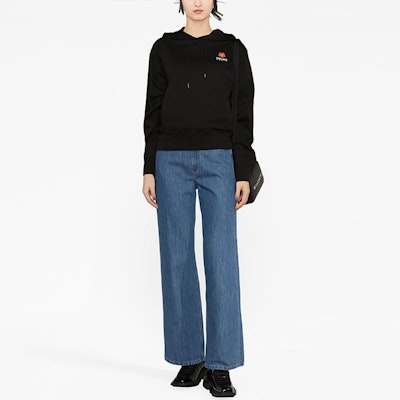 (W) KENZO SS23 Sudadera con Capucha Negra Boke Flower Diseño Floral. FD52SW0484MF-99 Lookbook (W) KENZO SS23 Sudadera con Capucha Negra Boke Flower Diseño Floral. FD52SW0484MF-99